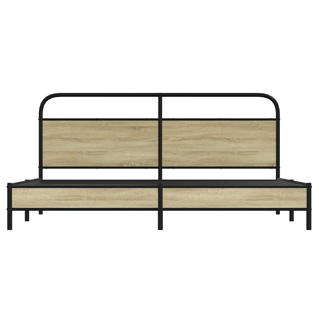 Giroletto senza Materaso in Metallo Rovere Sonoma 183x213 cm 3318685
