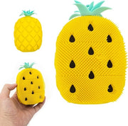 Spazzola per corpo e capelli con funzione di massaggio - forma a ananas - spazzola per doccia e corpo - peeling e massaggio con spugna - schiuma bene - facile da pulire