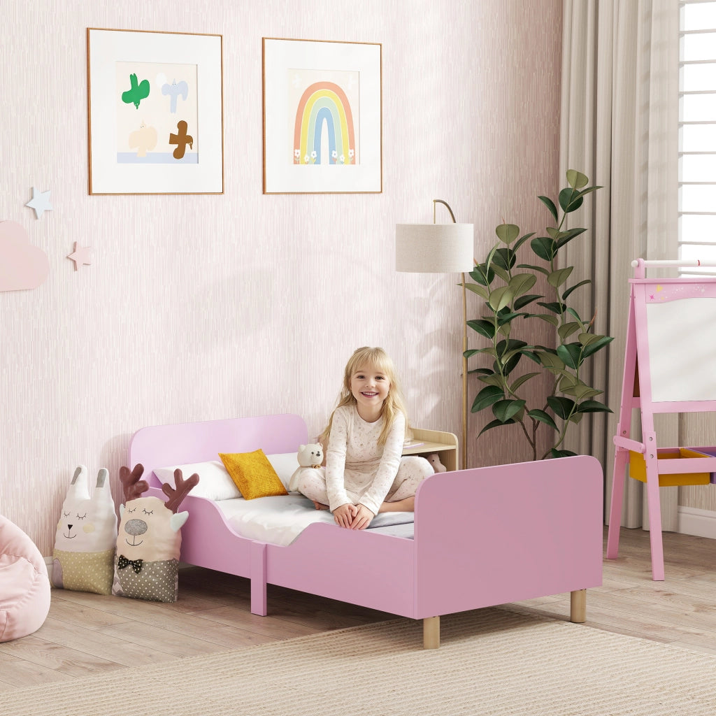 Letto singolo per bambini ¨C Minimal ¨C MDF rosa