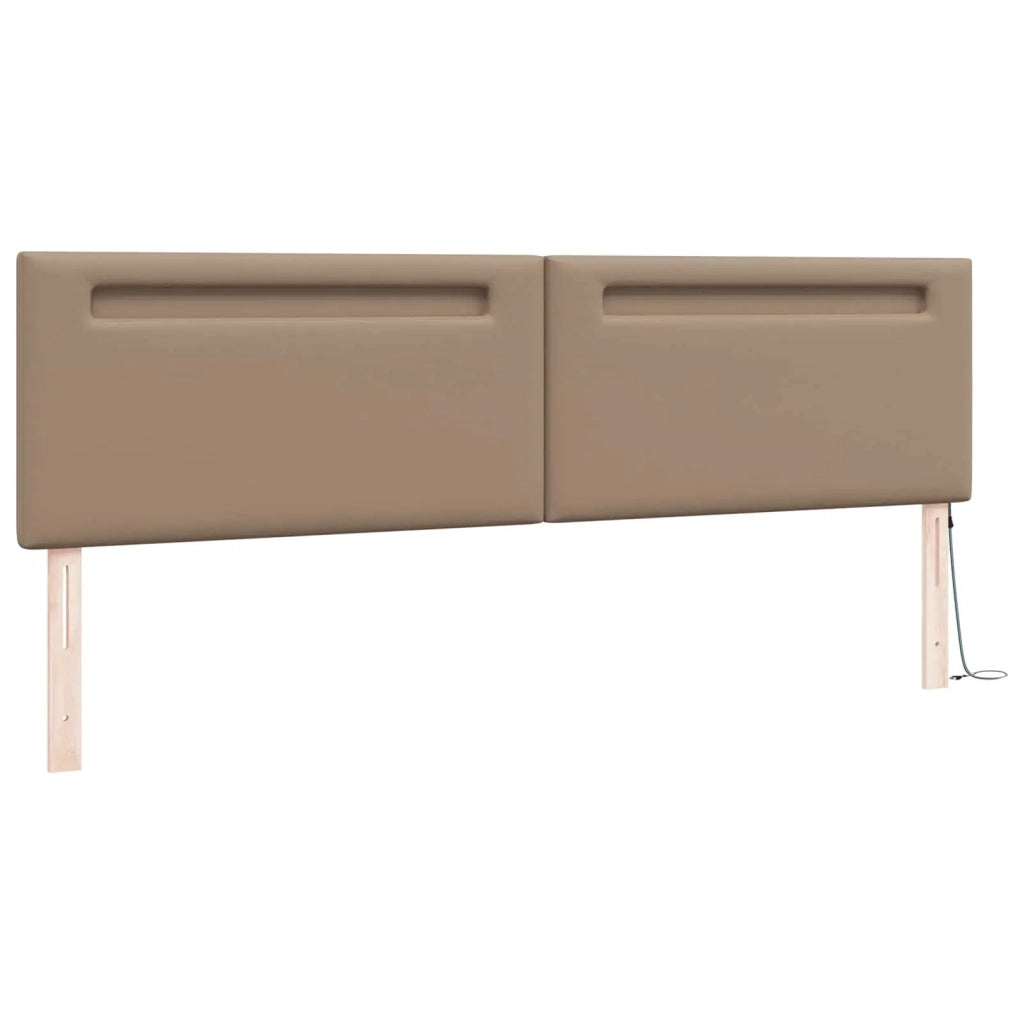 Testiera | Testata LED Cappuccino 200 cm Pelle Sintetica