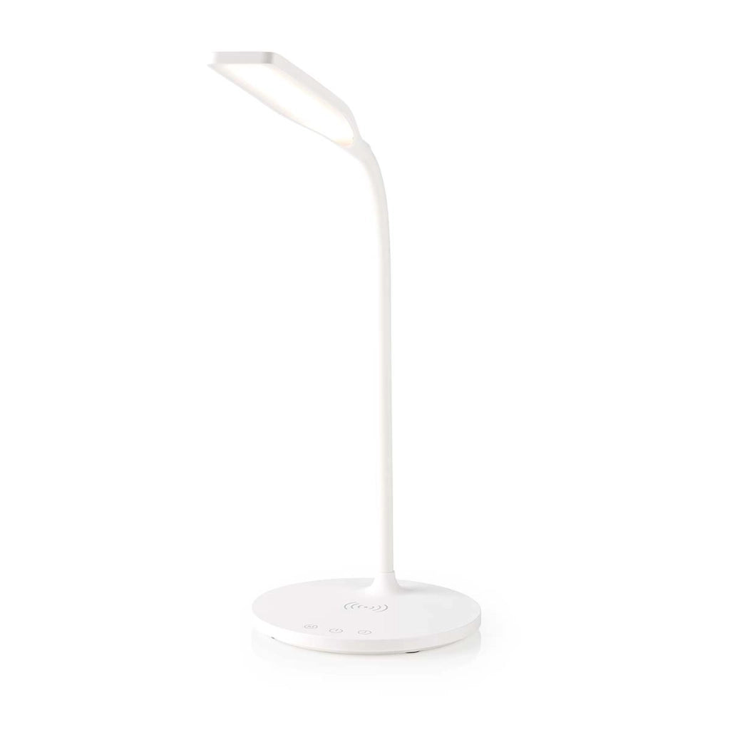 Lampada da scrivania a LED con dimmer e caricatore wireless da 15 W Bianco Nedis
