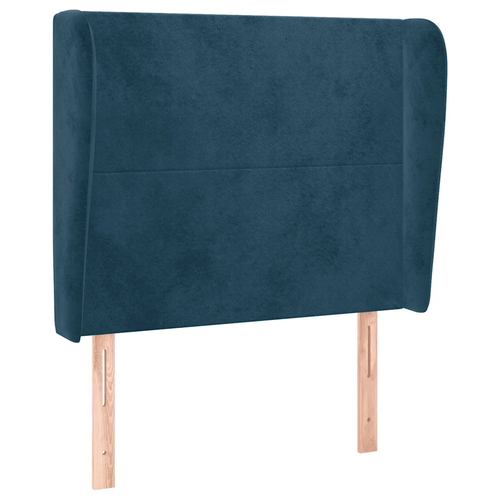 Testiera ad Orecchio Blu Scuro 83x23x118/128 cm in Velluto 3117710