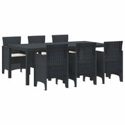 Set da Pranzo per Giardino 7 pcs Antracite Polipropilene 3378716