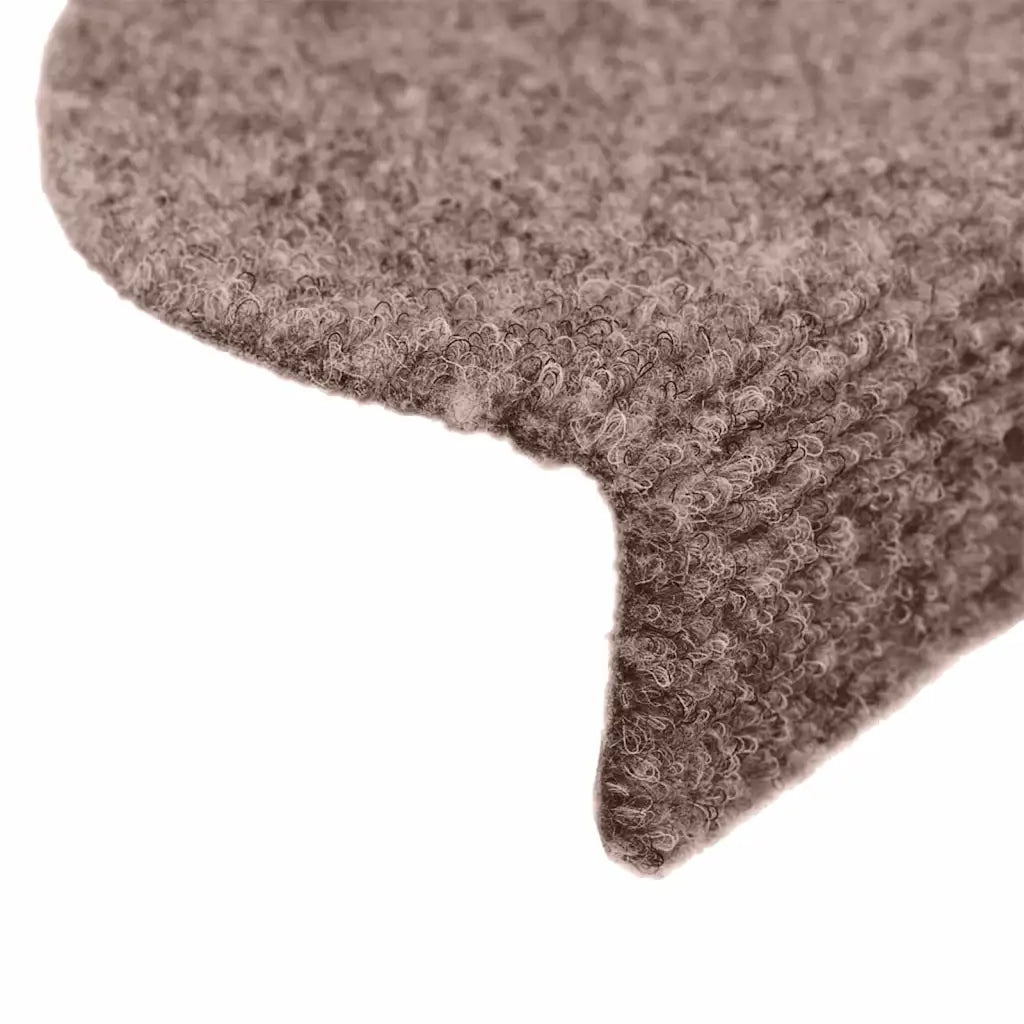 Tappetini per scale autoadesivi 30 pz | Gradini per Scale 56x17x3 cm Marrone Chiaro semicircolari