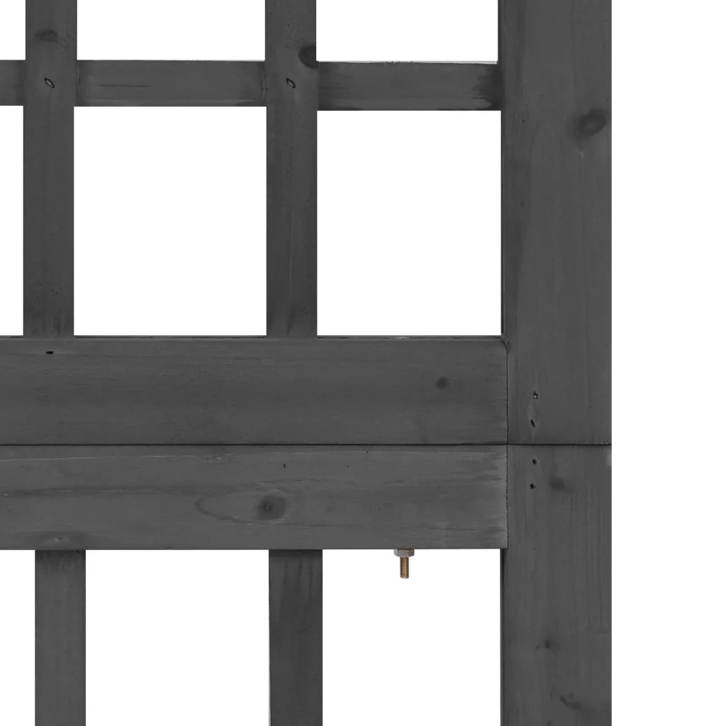 Divisorio a 3 Pannelli-Set di 3 pannelli Paravento in Legno di Abete Nero 121x180 cm
