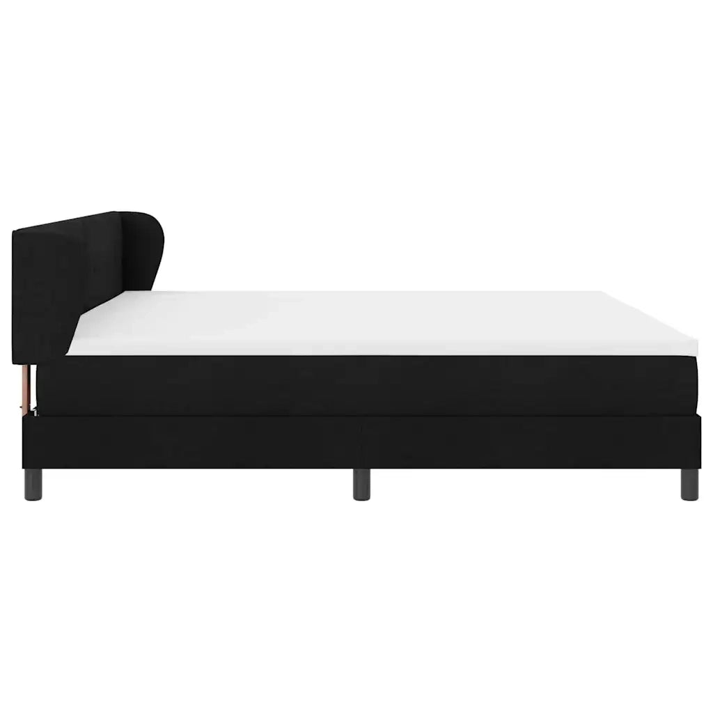 Letto a molle con materasso Nero 200 x 200 cm Tessuto 3340047