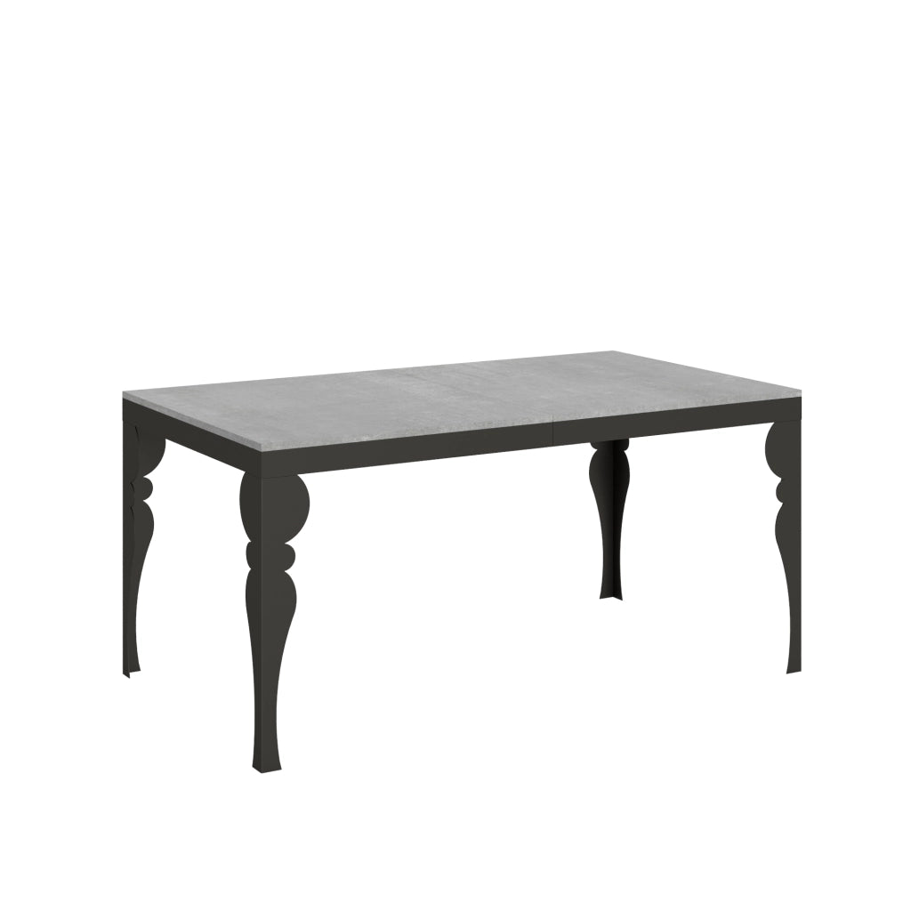 Tavolo allungabile 90x160/264 cm Paxor Evolution Cemento telaio Antracite