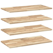 4 pz Mensole da Parete | Scaffali a Parete | Ripiano a parete 80x40x2 cm Legno Acacia Non Trattato