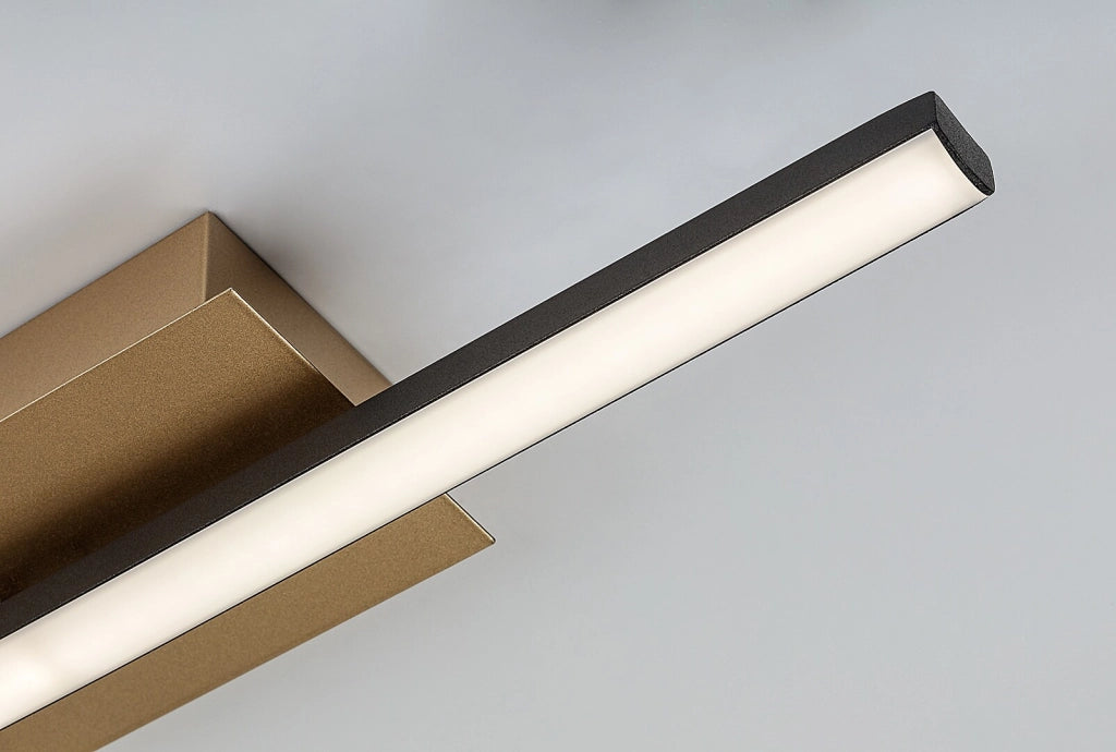 Plafoniera lineare Rabalux Demir nera oro LED 8W 4000K