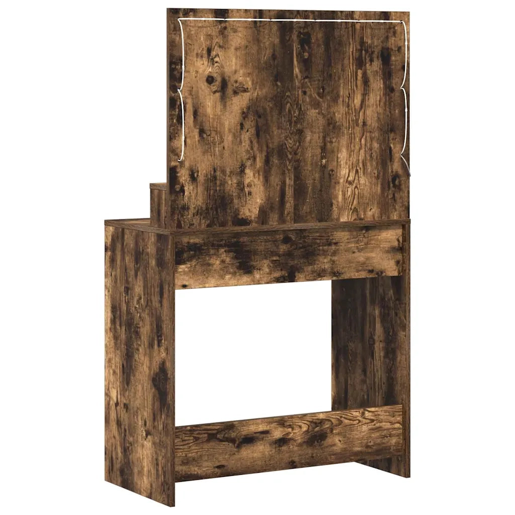 Tavolo da Trucco con lo scaffale Rovere fumé 75,5 x 41 x 135 cm 865113