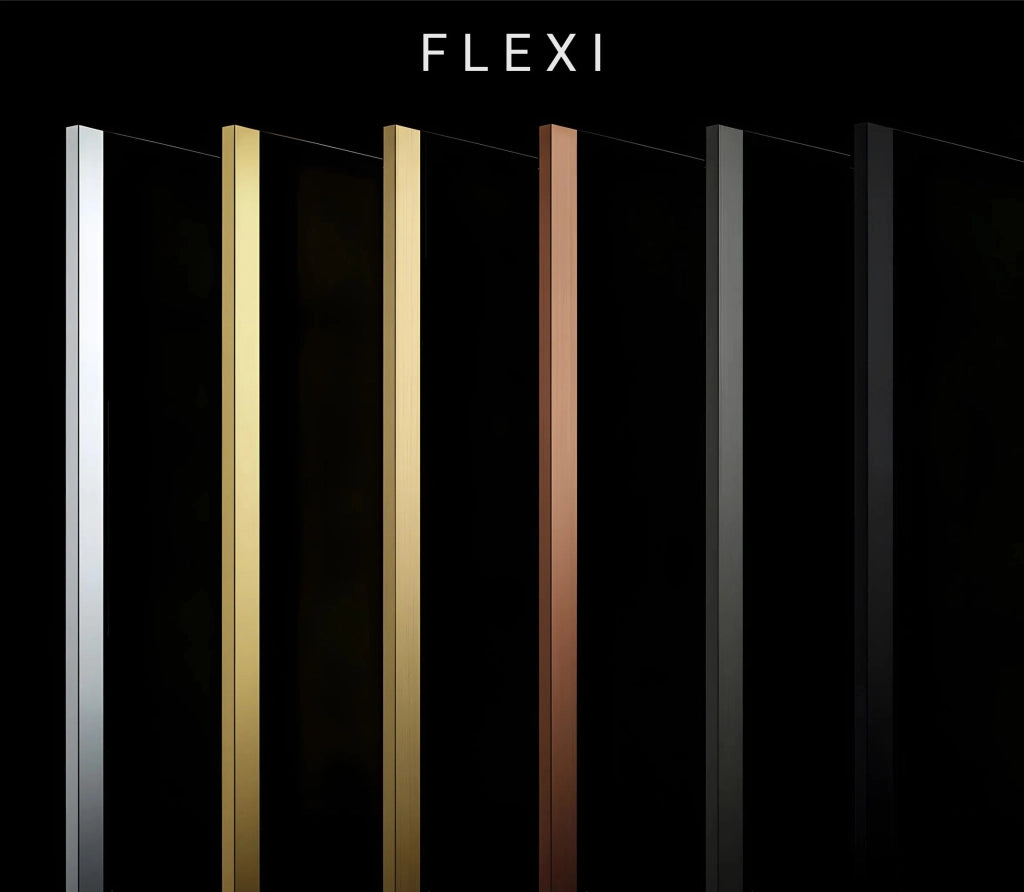 Parete Doccia Rea Flexi Grey / Chrome 130