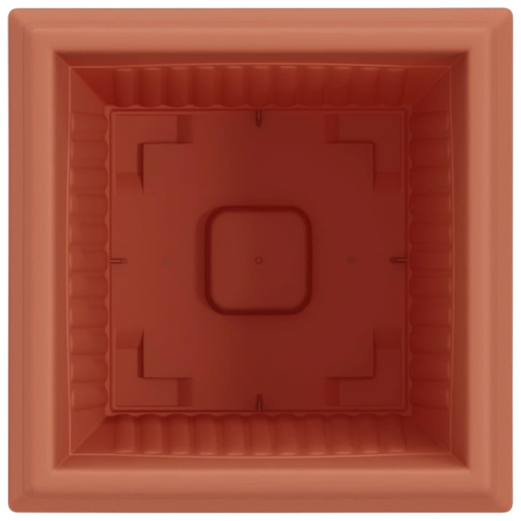 Fioriere | Cassetta per fiori | Vaso quadrato per fiori 6 pz Rosso Mattone 20 x 20 x 16 cm