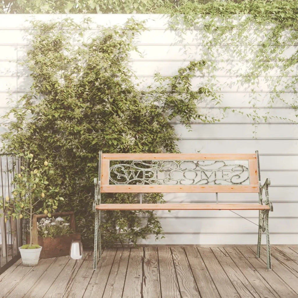Panchina da Giardino 122 cm in Legno Massello di Abete 317118