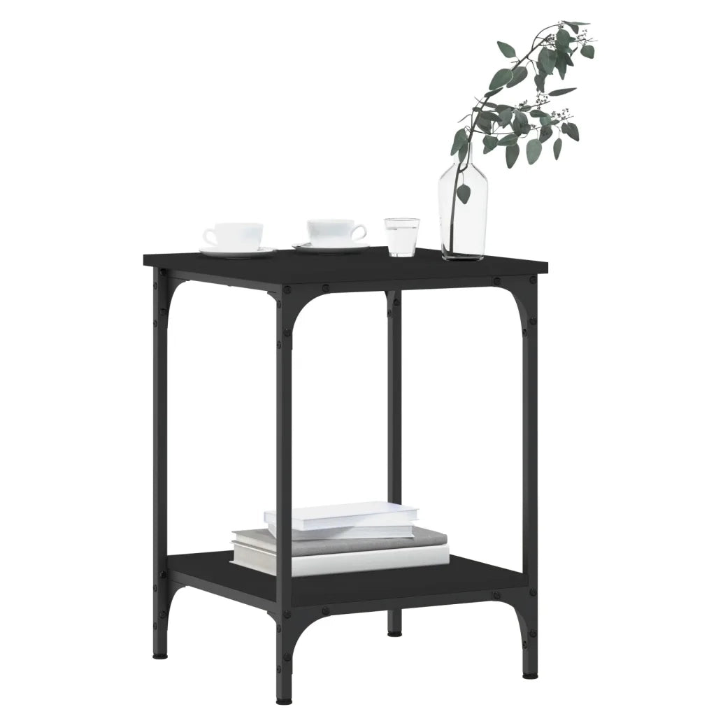 Tavolino da Salotto-Tavolino da soggiorno-Tavolo Nero 40x40x55 cm in Legno Multistrato