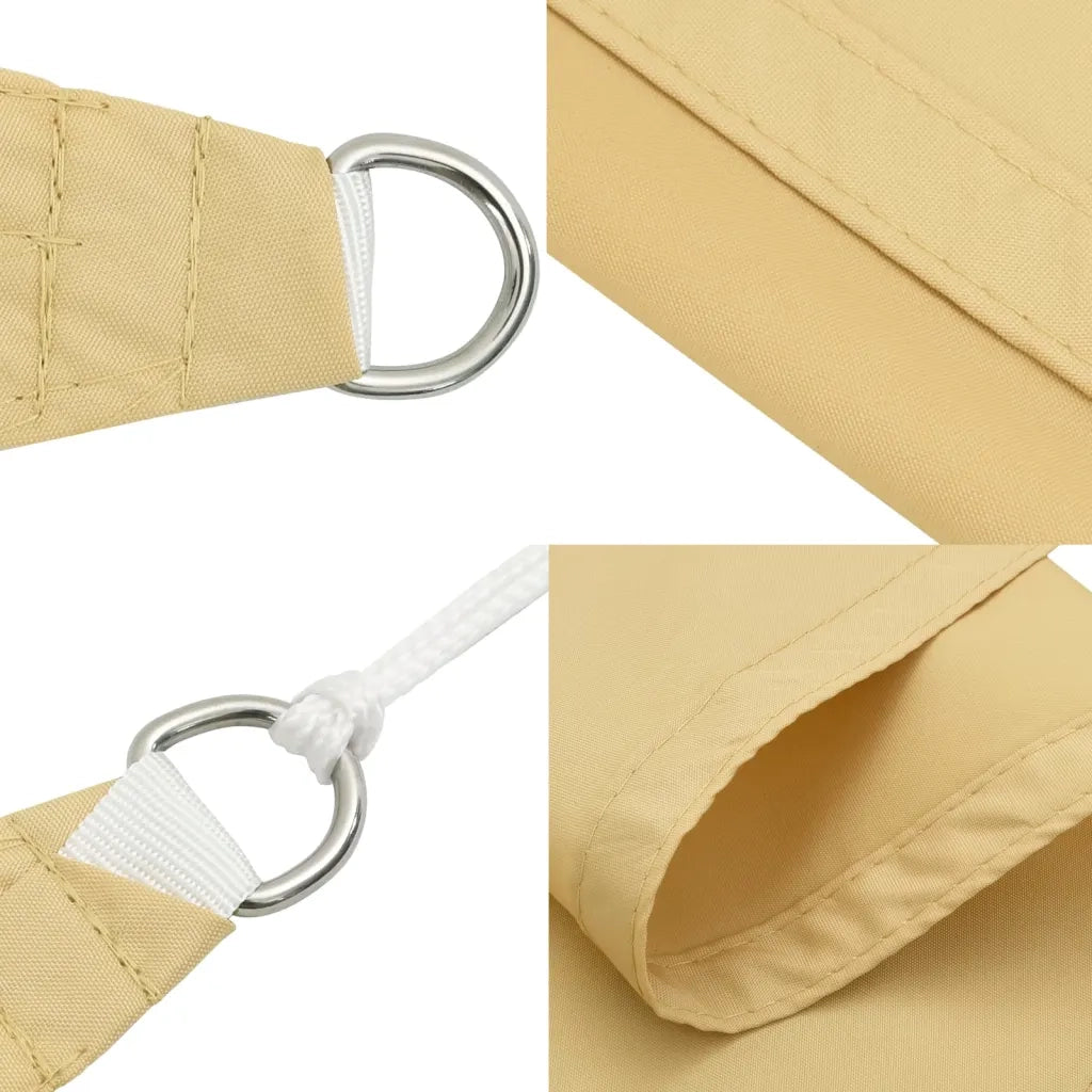 Vela Parasole-Telo Ombra-Vela Ombreggiante Sabbia 7x4 m 100% Poliestere Oxford