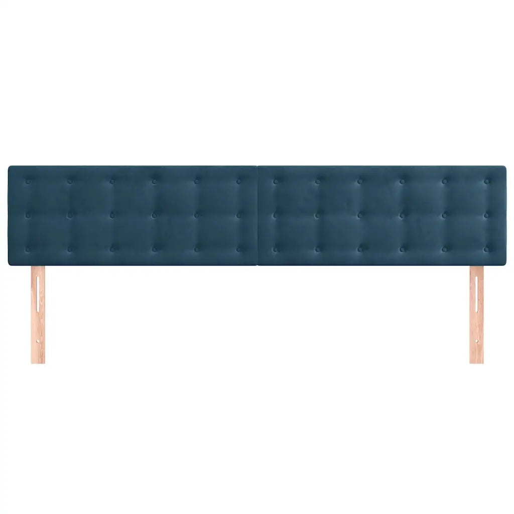 Testiera | Testata Blu Scuro 160x5x78/88 cm in Velluto