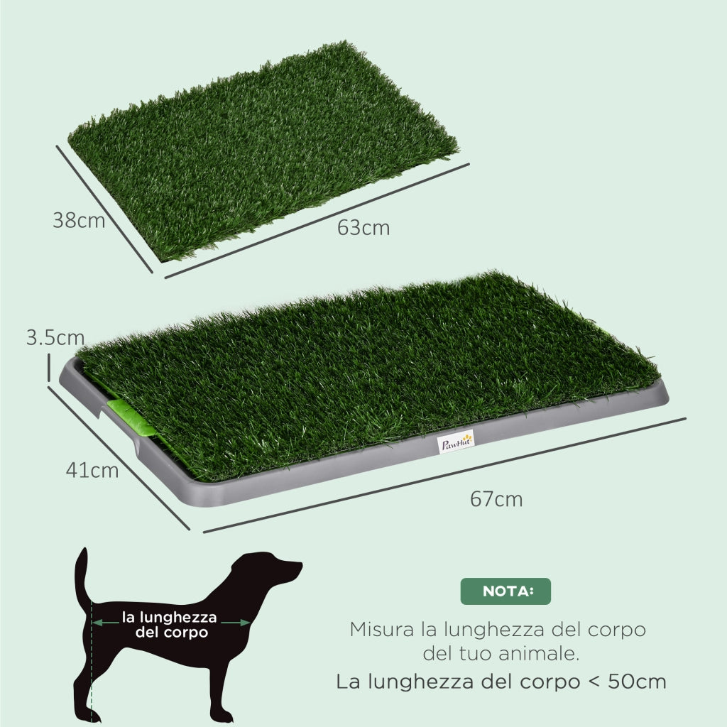 Toilette per Cani con Prato Finto ¨C Minimal ¨C 67x41 cm
