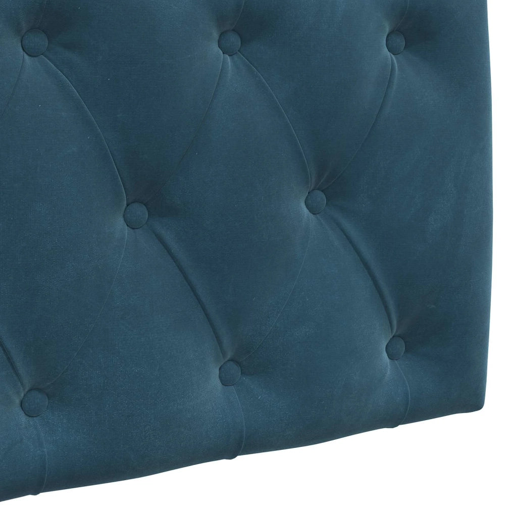Testiera | Testata sospesa Con luce LED Blu Velluto