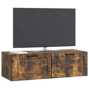 Mobile TV da Muro | Armadietto TV | Mobile Porta TV Rovere Fumo 98 x 41 x 30 cm