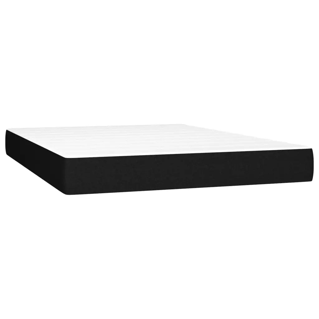 Letto a Molle con Materasso e LED Nero 140x190 cm in Tessuto 3138471