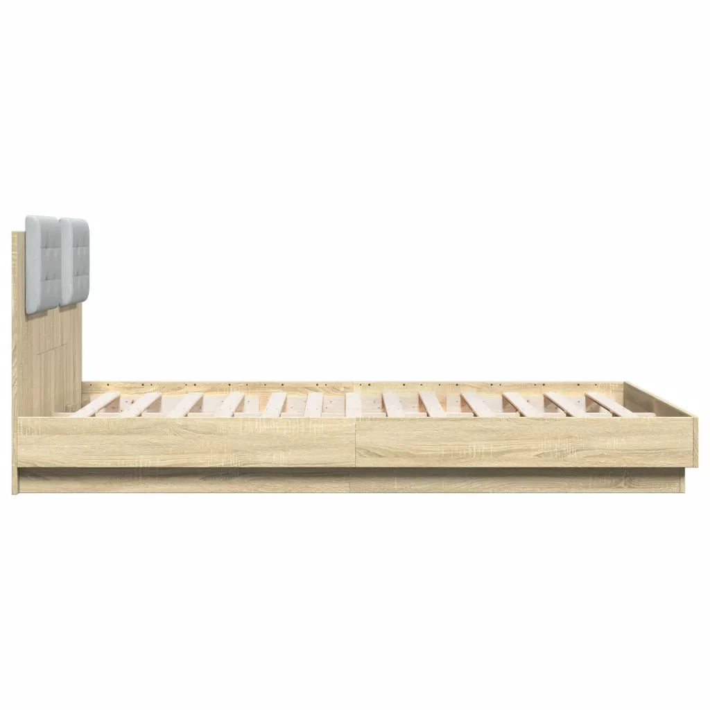 Giroletto Testiera-Struttura Letto Rovere Sonoma 120x200 cm Legno Multistrato 777925