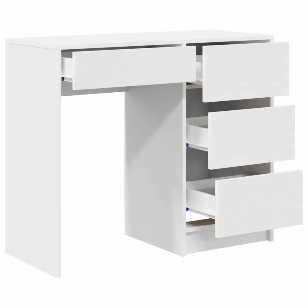 Scrivania | Tavolo da Ufficio Bianco 90 x 37.5 x 75 cm Legno multistrato