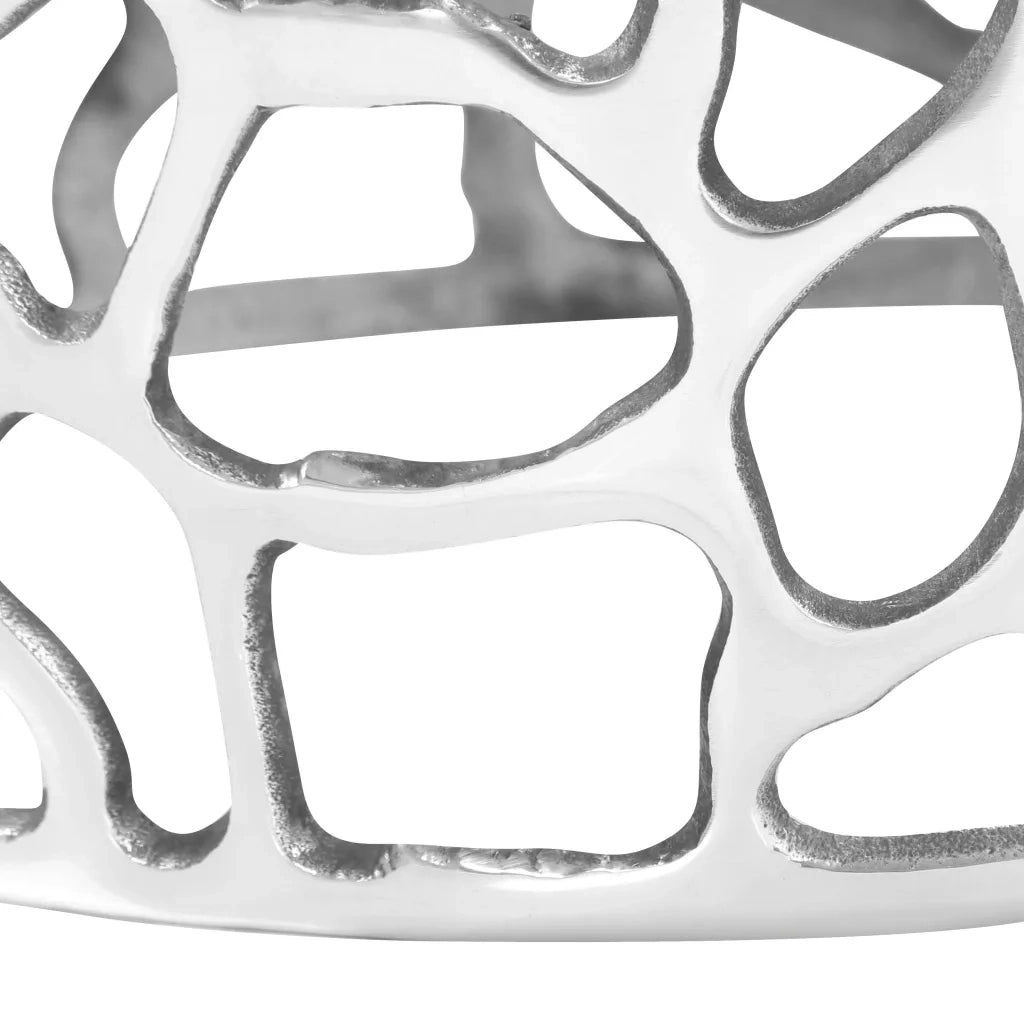 Tavolino da Salotto-Tavolino da soggiorno-Tavolo in Alluminio Martellato 70x30 cm Argento