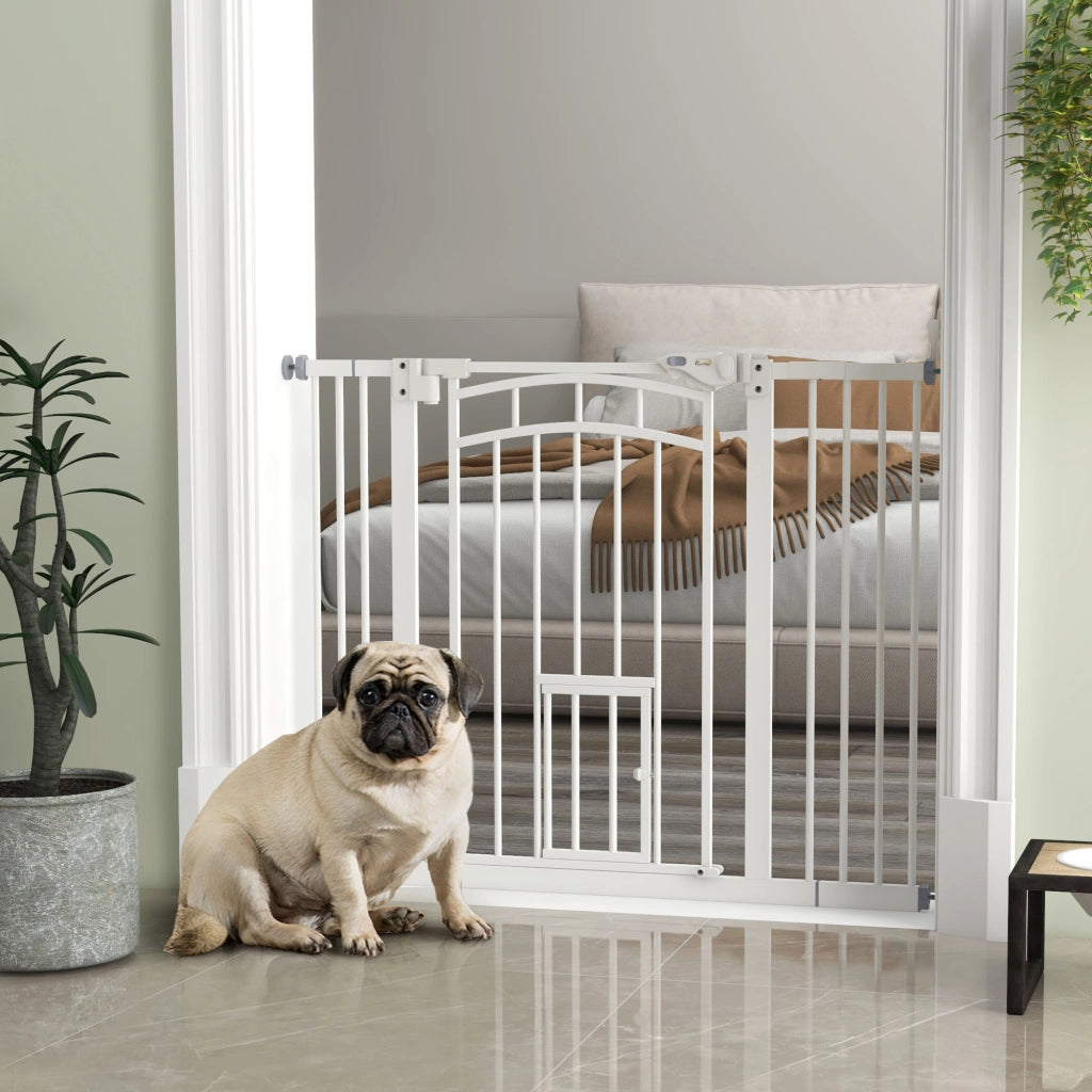 Cancello di Sicurezza per Cani ¨C Minimal ¨C Bianco 74-100 cm
