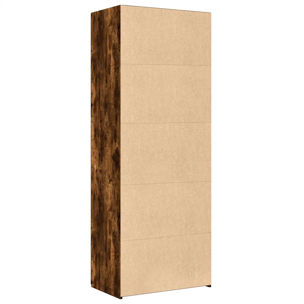 Credenza-Buffet-Armadio da cucina Rovere Fumo 70x42,5x185 cm in Legno Multistrato 344042