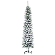 Albero di Natale Artificiale Innevato 180cm ¨C Xylo ¨C Verde/Bianco Ignifugo Slim