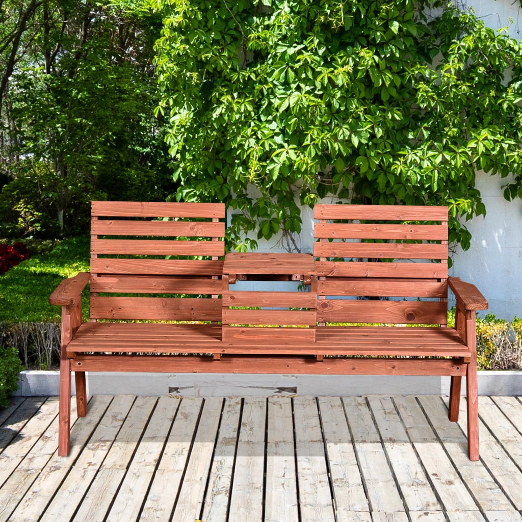 Panchina da Giardino in Legno 2/3 Posti ¨C Minimal ¨C 160x68x92cm