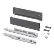 Cassetto esterno Vertex con regolazione 3D altezza 178mm, 40kg, profondità 350mm, Acciaio, Verniciato bianco