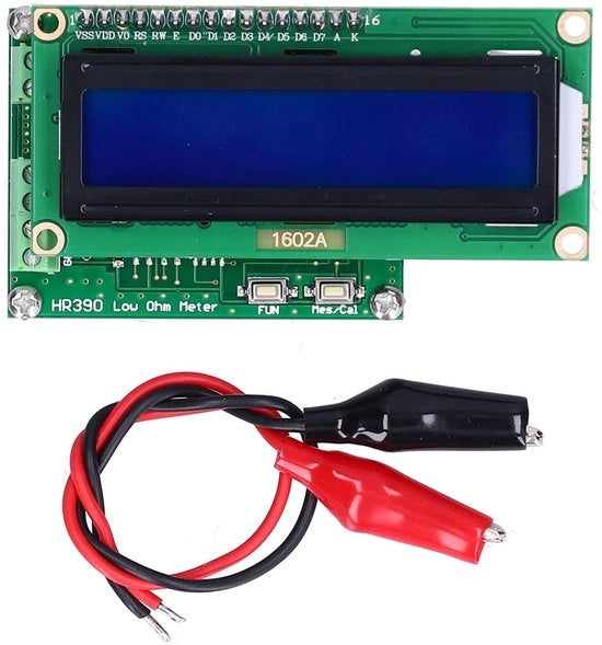 Misuratore di resistenza a bassa resistenza - Capacità di misura 10pf a 20000uf - Misuratore di milliohm preciso - Inclusi 2 clip di coccodrillo - Adatto per..