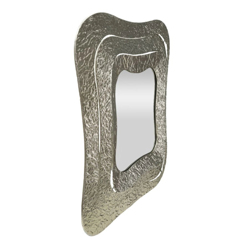 Specchio con Cornice VKH507, Argento, Metallo, 74x7x79 cm