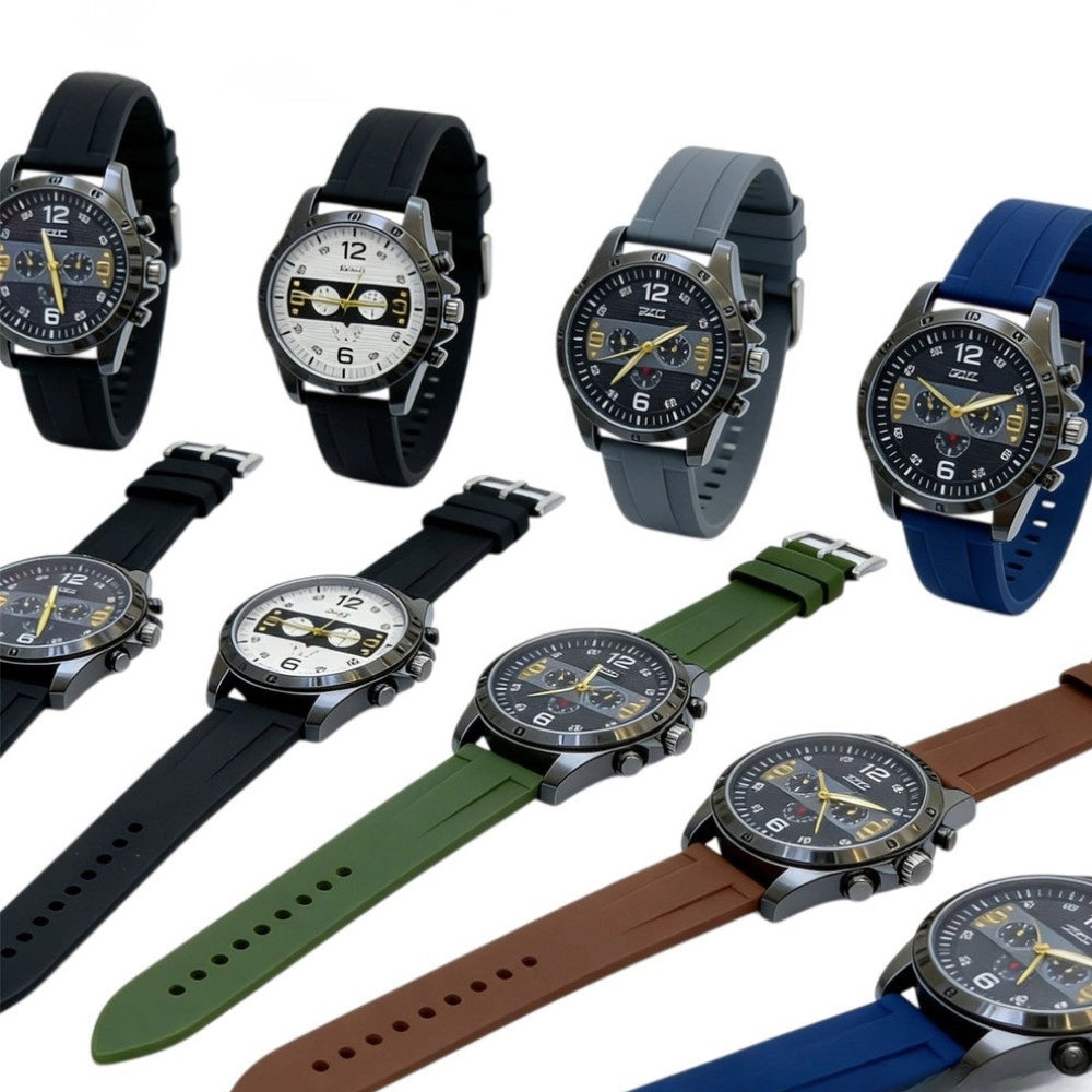 Trade Shop - Orologio Cronografo Uomo 45 Mm Impermeabile Con Cinturino Sportivo E Design Sport-luxury -