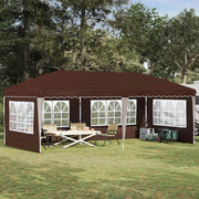 Tenda per feste a pop-up-Gazebo 575 x 289 x 245 cm Marrone