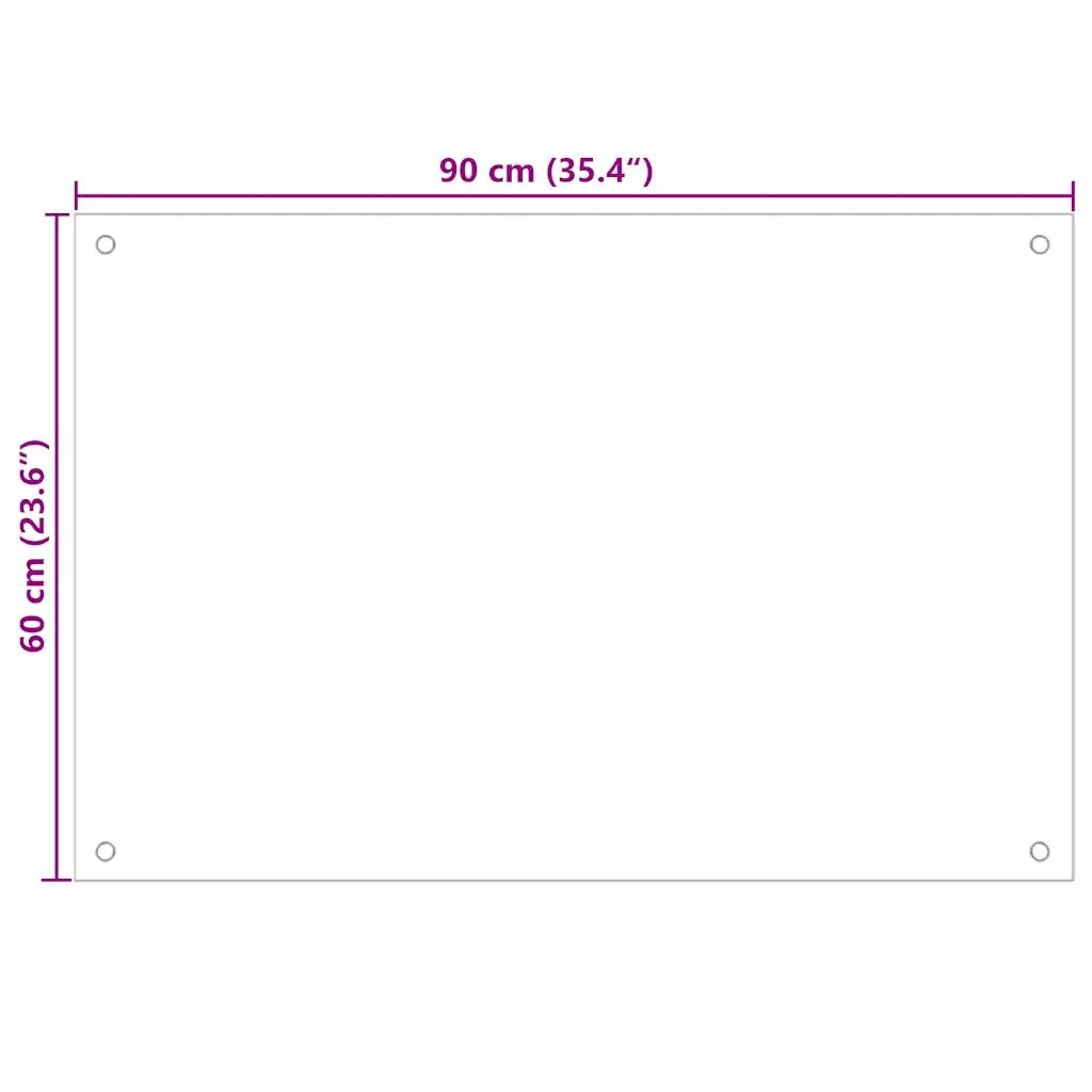 Paraschizzi per Cucina Color Latte 90x60 cm in Vetro Temperato CFW4613882