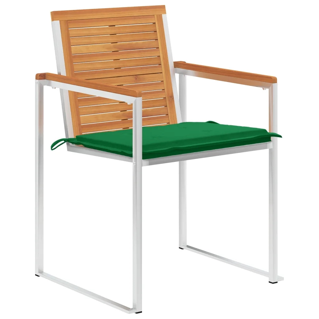 Sedie da Giardino con Cuscini 8 pz in Legno Massello di Acacia 3078529