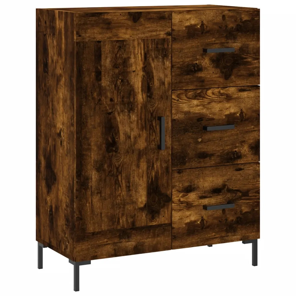 Credenza-Buffet-Armadio da cucina Rovere Fumo 69,5x34x90 cm in Legno Multistrato 369339