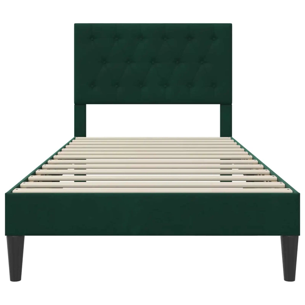 Struttura del letto-Giroletto Verde Scuro 80 x 200 cm Velluto 176292