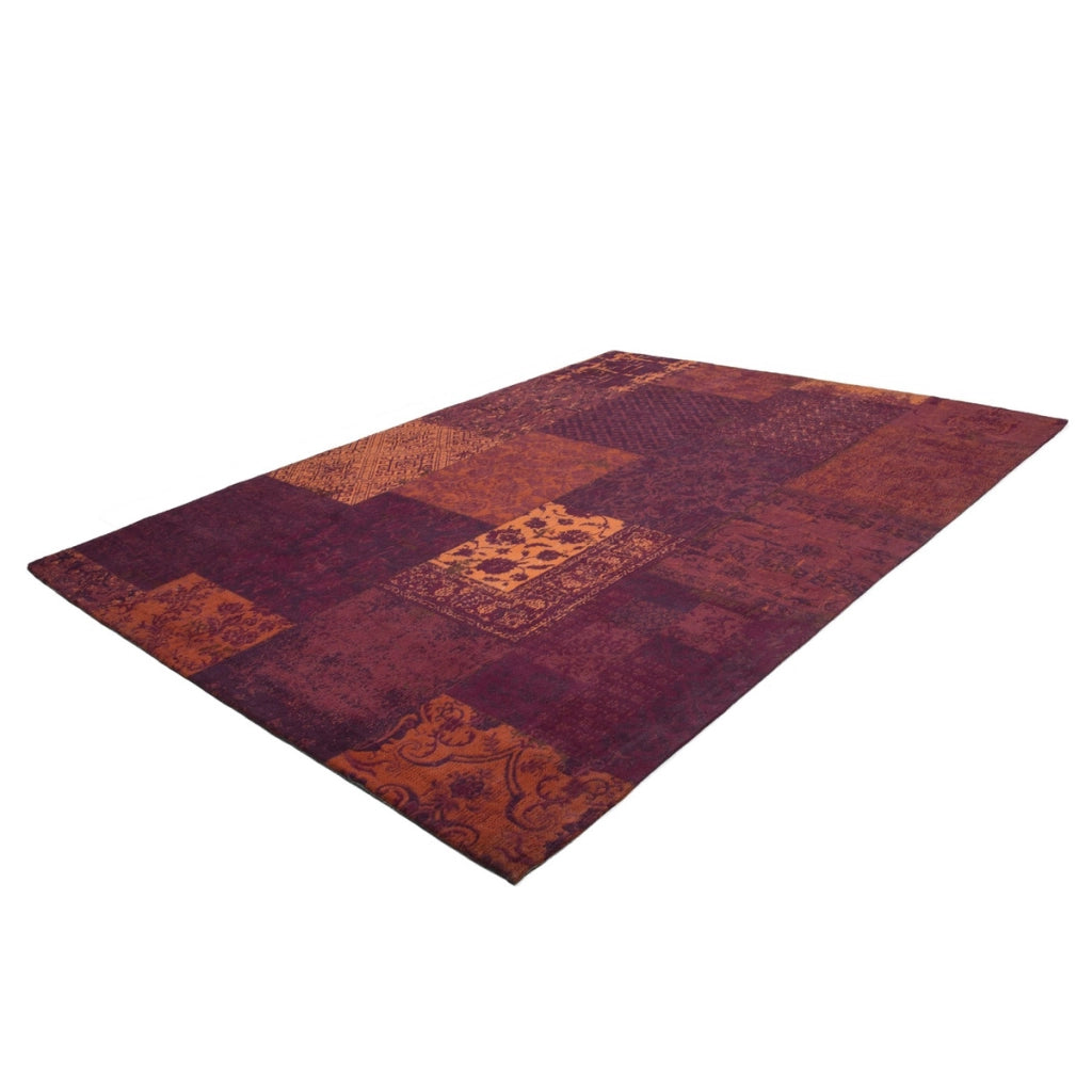 Tappeto Jacquard Retro in Cotone Rosso 80x150 cm