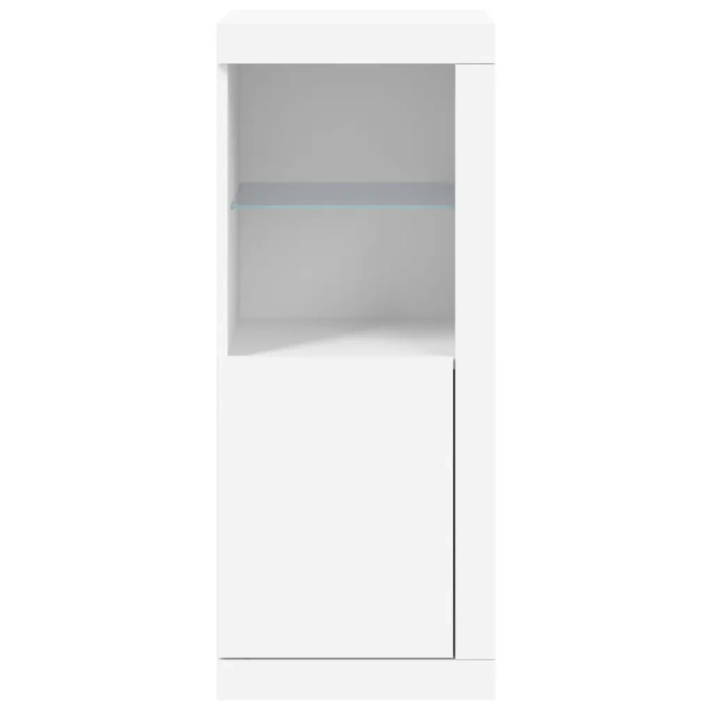 Credenza | Madia | Buffet da pranzo | Armadio da pranzo con Luci LED Bianca 41x37x100 cm