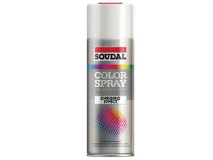 COLOR SPRAY CHROMO EFFECT SMALTO ACRILICO EFFETTO CROMATO SPRAY- - ml.400 - cromato/argento specchiato (155565) - 6 pezzi SOUDAL