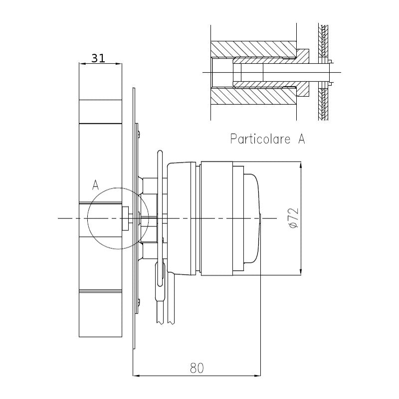 Ricambistufeapellet ESTRATTORE Aspiratore fumi per Stufa a Pellet FANDIS VFC2C23 Motore ECOFIT 2RECA3 con Encoder Ventola da 31mm Rotazione oraria