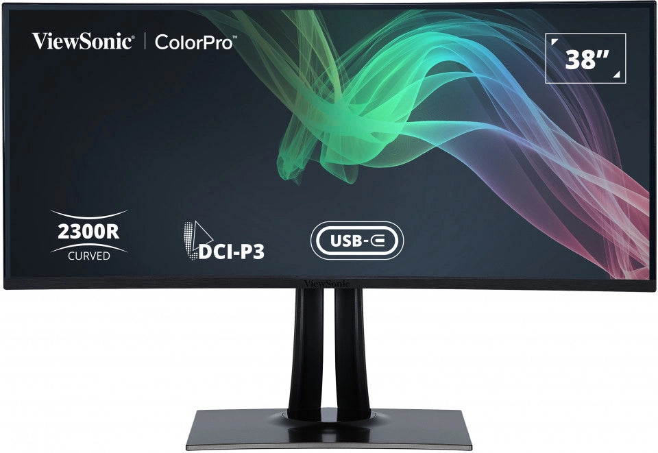 Viewsonic vp3881a monitor pc 96,5 cm (38") 3840 x 1600 pixel quad hd+ led nero
