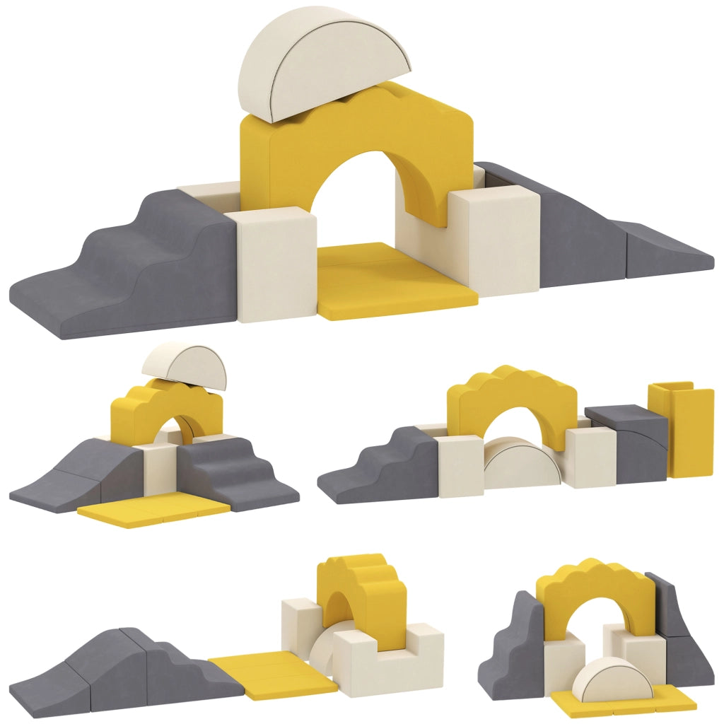 Blocchi di psicomotricit¨¤ per bambini ¨C zephmum ¨C 7 pezzi giallo