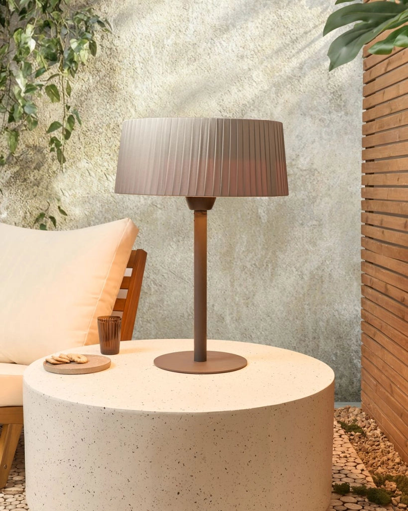 Riscaldatore elettrico per patio in acciaio grigio alogeno portatile moderno 1500 W Giardino Patio Accessori esterni
