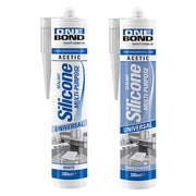 SILICONE ACETICO MULTIUSO bianco ml 280- 12 pezzi  - ONEBOND
