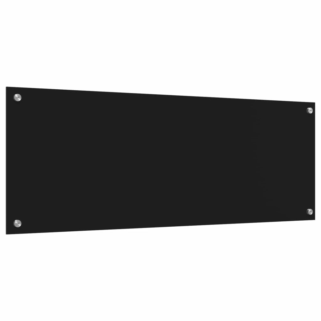 Schienale da cucina Nero 110 x 40 cm vetro temperato 42001298