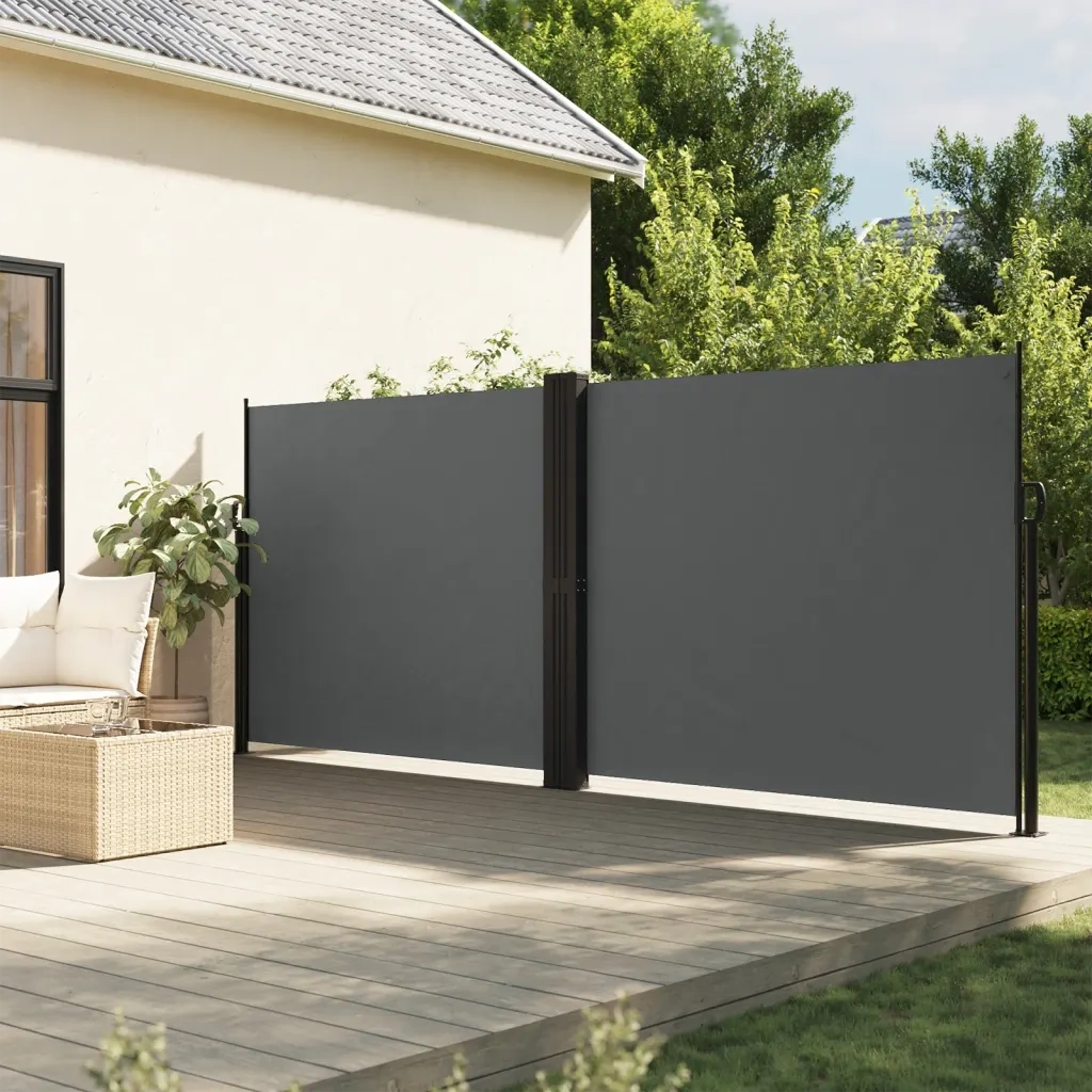 Tenda da Sole | Tenda parasole Laterale Retrattile Antracite 160x1000 cm
